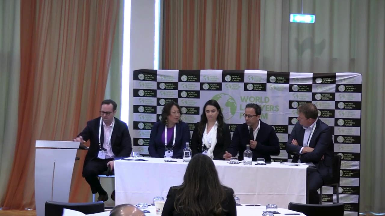 Legal professionals on stage at WLF Europe 2026